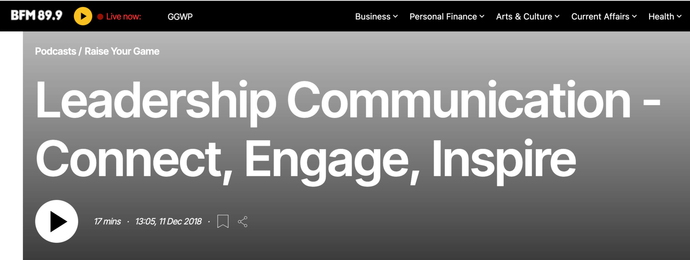 Leadership Communication - Connect. Engage. Inspire Leadership Communication - Connect. Engage. Inspire